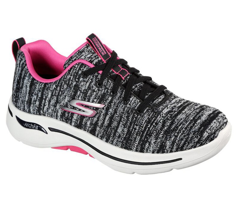 Skechers Gowalk Arch Fit - Glee - Womens Sneakers Black/Pink [AU-UB2079]